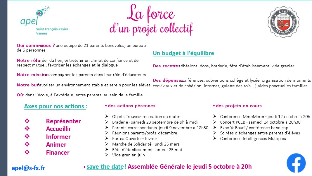 APEL SFX : INFOS DE RENTREE